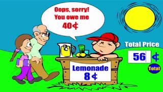 Money game lemonade stand game for kids [upl. by Christensen]