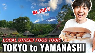 Shinjuku to Mt Fuji Town by Expressway Bus Local Street Food Tour and Super Hotel Onsen Ep 422 [upl. by Eninaj]