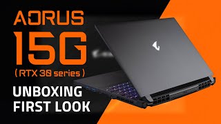 AORUS 15G RTX 30  Official Unboxing [upl. by Kisung]