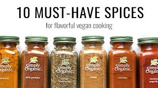 MUSTHAVE SPICES FOR VEGAN COOKING  an inside look at my spice cabinet [upl. by Danielson254]