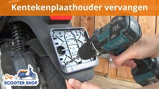 Kentekenplaathouder scooter vervangen  Montagevideo  De Scooter Shop [upl. by Isac839]