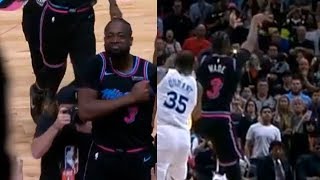 Dwyane Wade shocks entire Heat crowd after amazing gamewinner vs Warriors [upl. by Calypso]