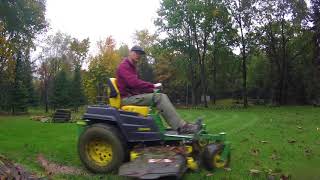 John Deere Z540R zero turn mower maybe the last fall mowing [upl. by Arimlede]