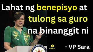 Benefits of Deped teachers promised by VP Sara [upl. by Zelda968]