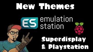 NEW RETROPIE THEMES  PLAYSTATION amp SUPERDISPLAY  EMULATIONSTATION [upl. by Nylle]