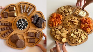 ASMR snacks amp chocolates platters compilations 🍟🍫 satisfying sounds  No talking asmr [upl. by Chancey519]