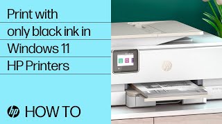 How to print with only black ink in Windows 11  HP Printers  HP Support [upl. by Royal]