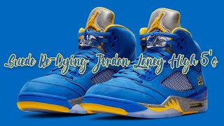 Re Dying Suede On The Jordan Laney 5s With Angelus Suede Dye [upl. by Assenat812]