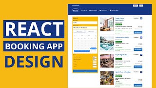 React Booking  Reservation App UI Design for Beginners [upl. by Aisekal]