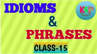 IDIOMS AND PHRASES  CLASS 15  ENGLISH  VOCABULARY sscenglishenglishvocabulary trending [upl. by Agbogla726]