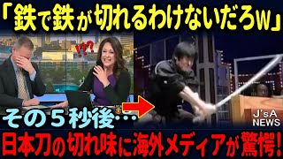 【海外の反応】「日本人はバカなのか…」 鉄さえ裁断する日本刀の斬れ味に外国人が衝撃！6つのギネス世界記録を持つ居合術家に世界が絶句した‼ [upl. by Enitsenrae]