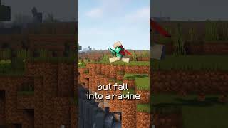 When you fall into a ravine minecraft minecraftshorts minecraftmemes [upl. by Zantos651]