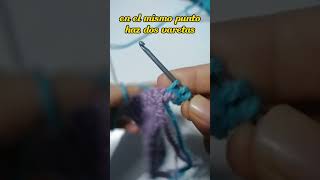 Borde a crochet FÁCIL y RÁPIDO shorts tips tutorial crochet [upl. by Lacy]