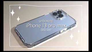 unboxing  iPhone 13 Pro Max  sierra blue 512 GB [upl. by Anauqal]