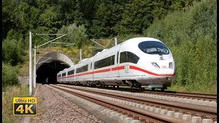 Feel the 300kmh  Germany ICE High speed trains  Frankfurt  Köln 4K [upl. by Ylrevaw]