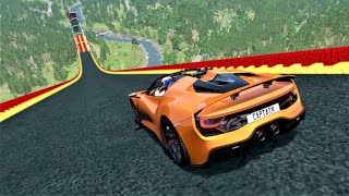 VOITURE QUI SAUTE LE PLUS LOIN  YOUTUBE  BEAMNG DRIVE CRASH test simulateur [upl. by Fritzsche]