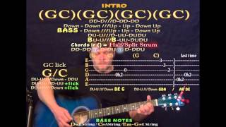 3AM Matchbox 20 Guitar Cover Lesson No Capo G Em C D with Lyrics [upl. by Shandeigh700]