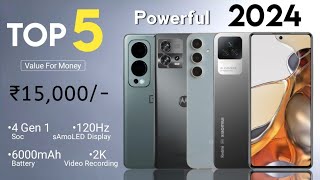 Top 5 Mobile Phones Under 15000 in February 2024  5G  6000mAh 120Hz 2K  Phone Under 15000 [upl. by Hadihsar87]