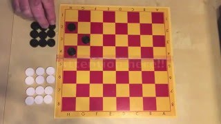 Checkers Rules  Draughts Rules for a 8x8 Board  DameSpielregeln [upl. by Euqinay]