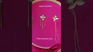 brooches design for blouse chudithar flower brooch class in tamil how to do brooch work aari zardosi [upl. by Cassilda]