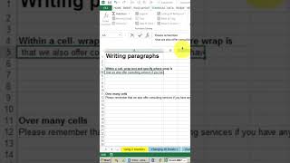 Paragraph row in Excel cells Create new line within a cell [upl. by Sletten]