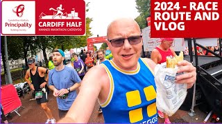 CARDIFF HALF MARATHON 2024  RACE ROUTE AND VLOG [upl. by Airan]