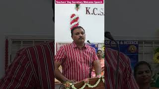 Teachers Day Secretary Welcome speech 2024 [upl. by Etirugram]