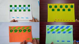 paper weaving different types of paper weaving paper mat anyaman kertas mudah3 [upl. by Rehpotsrhc]