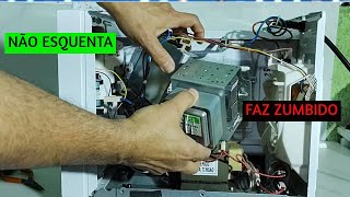 Microondas Brastemp BMS45 não esquenta faz barulho alto zumbido [upl. by Yorker]