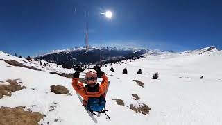 Snowkiteday at a cool spot near Piz Beverin in Switzerland  snowkite  snowkiting [upl. by Veronique]