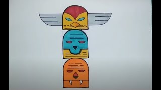 How to Draw a Totem Pole [upl. by Olihs]