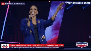 🇺🇸 Candace Owens  The People’s Convention 2024 by Turning Point Action in Detroit Michigan CC [upl. by Yeleen595]