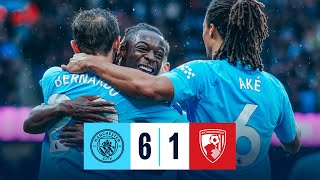 HIGHLIGHTS DOKU DAZZLES AS CITY HIT SIX amp MOVE TOP OF THE PREMIER LEAGUE  Man City 61 Bournemouth [upl. by Lig]