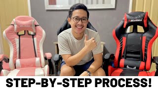 HOW TO ASSEMBLE A GAMING CHAIR  STEP BY STEP  SEAN DELA CRUZ [upl. by Eesak]