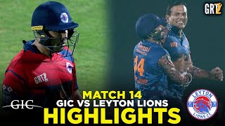 Full Highlights  GIC vs Leyton Lions  Match 14  GRT 2024 [upl. by Minnaminnie450]