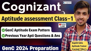 Cognizant Aptitude Questions amp Answers  Previous Year Questions  GenC Exam Preparation 2024 [upl. by Attiuqram]