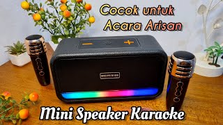 Mini Speaker Karaoke Goodfon Booms Bass M2206  Enak Buat Acara Keluarga [upl. by Opalina168]