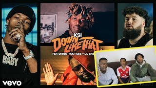 KSI – Down Like That feat Rick Ross Lil Baby amp SX Official Video  REACTION [upl. by Ringe]