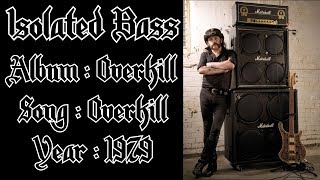 Motörhead  Overkill ISOLATED BASS TRACK [upl. by Ecinehs701]