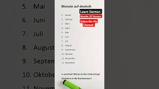 Learn German A1Entdecke die Monate auf Deutsch 🗓️😄 Lerne sie mit dieser einfachen Übungen kennen [upl. by Geis]