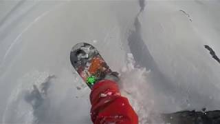 Chamonix 2018 winter freeride snowboarding [upl. by Yhtomit685]