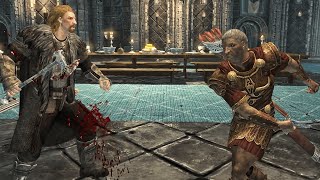 General Tullius Vs Ulfric Stormcloak  Skyrim NPC Battles [upl. by Ellenuahs]