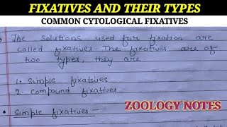 FIXATIVES AND THEIR TYPES [upl. by Zorine]