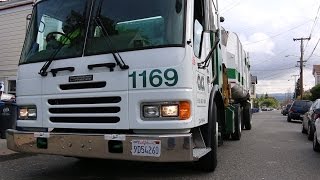 Alameda County Industries CA CNG Side Loader Garbage Truck [upl. by Meeka]