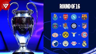 🔴 Round of 16 UEFA Champions League 202324 Draw Results [upl. by Aremat]