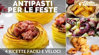 ANTIPASTI PER NATALE 4 IDEE FACILI E VELOCI [upl. by Ahseenal]