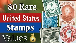 USA Rare Valuable Stamps  Part 11  80 US Philatelic Itemes Review For Collectors [upl. by Ezmeralda]