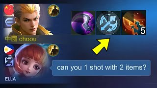 ONE SHOT CHOU WITH THIS 2 ITEMS best item chou 2023 [upl. by Erdnaek]