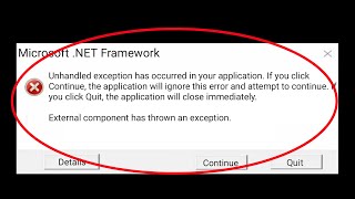 How To Fix Unhandled Exception Has Occurred In Your Application Error On Windows 10  8 7  81 [upl. by Yannodrahc214]