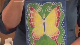 Easy Fabric Batik with Glue [upl. by Llenaej651]